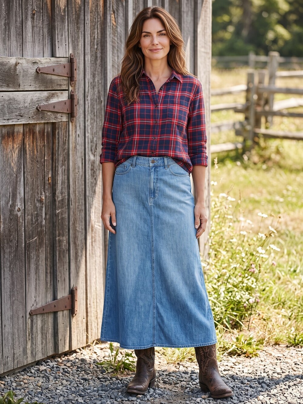 Ralph Lauren Y2K Denim Maxi Skirt